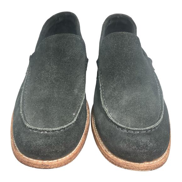 Frye Mens Grenson Green Grey Suede Slip On Loafers Size US 9.5 main image 11